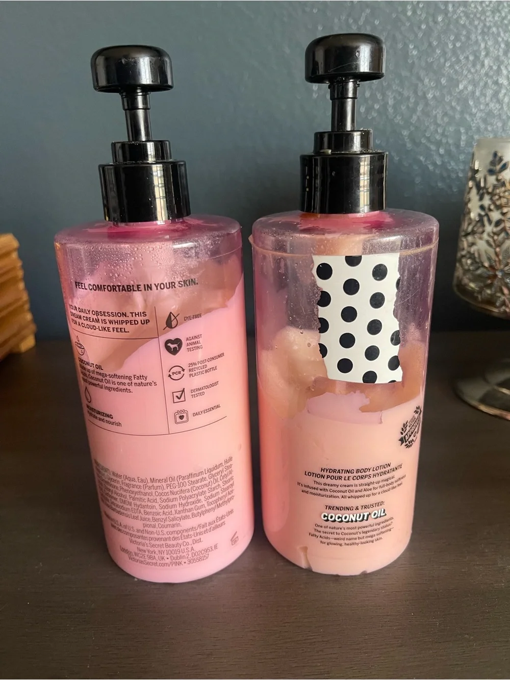 PINK Victoria's Secret Coco Lotion Coconut Oil Hydrating Body Lotion - Pink